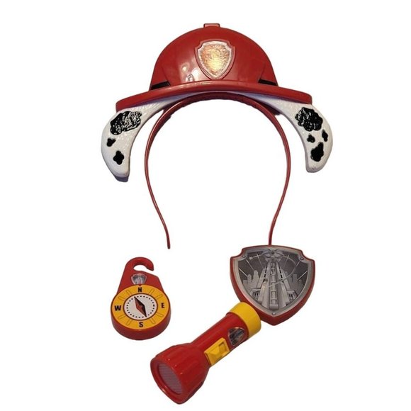 Spin Master Other - Paw Patrol Marshal Rescue 4 Piece Roll Play Set Badge Helmet Compass Flashlight